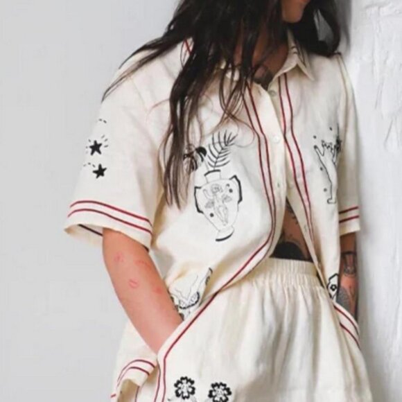 Verge Girl Vrg Grl Linen Top - Picture 6 of 14